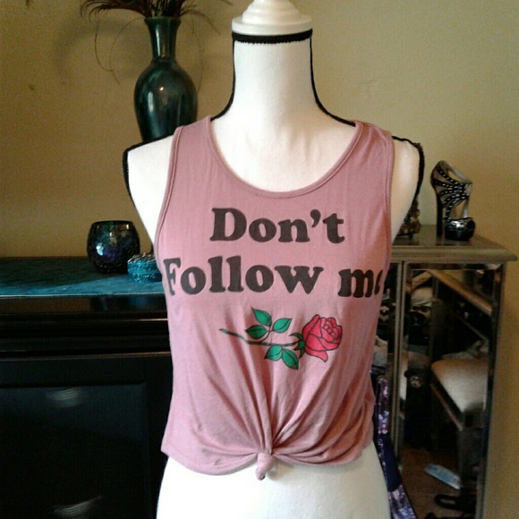 Charlotte Russe Tops - Dont follow me crop top